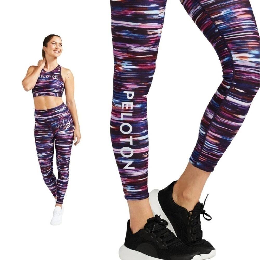 Peloton Reversible NWT Melody High-Waist Leggings S Tie-Dye Stripe 7/8 Tights - Picture 13 of 14
